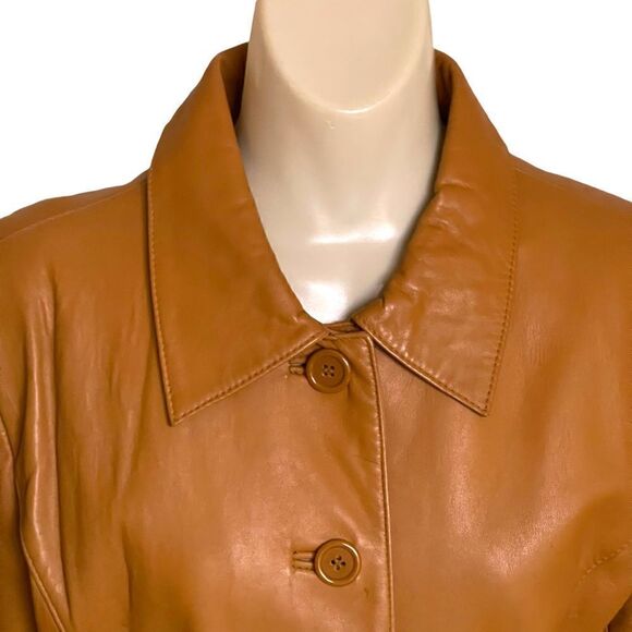 Vintage Beyond Sport California Sculpted Leather Jacket in Hazelnut Brown - Picture 11 of 16